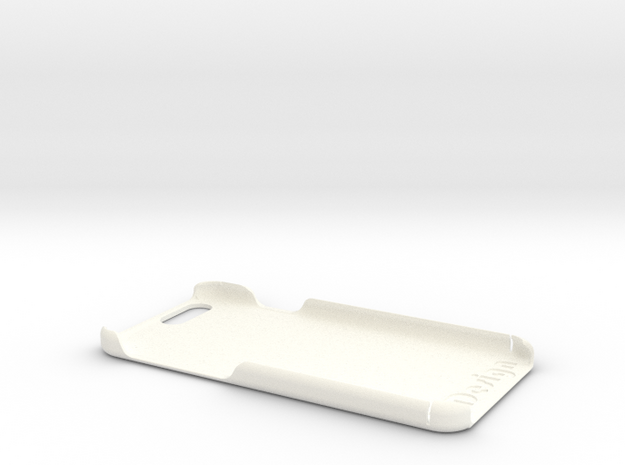Cover for iPhone 6 (embossed logo and text) in White Processed Versatile Plastic