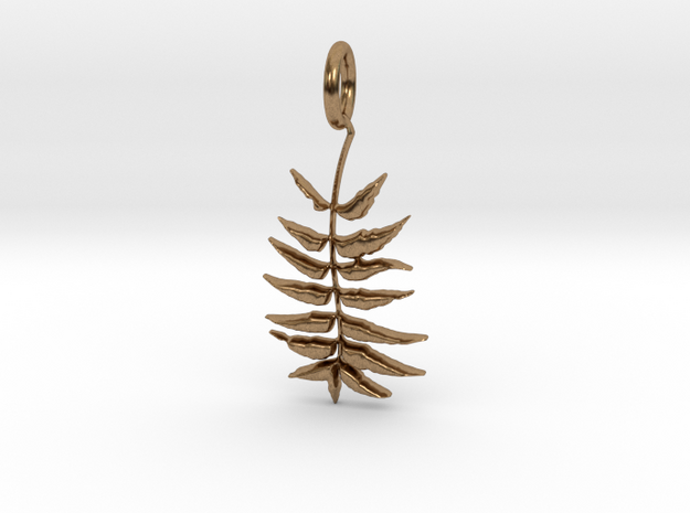 Leaves Pendant in Natural Brass