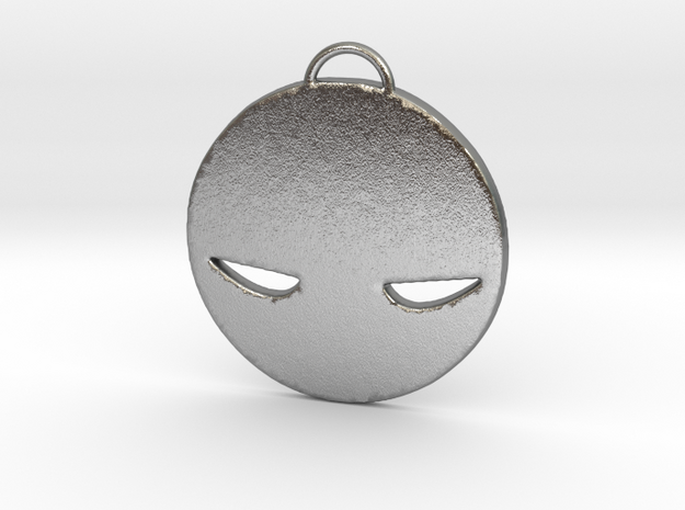 Angry Face in Natural Silver