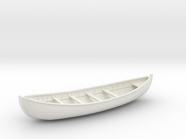 1/48 USLSS 26' Monomoy Pulling Surf Boat in White Natural Versatile Plastic