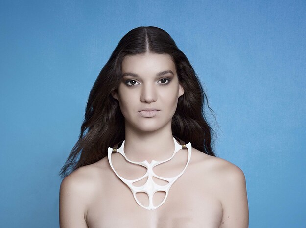 Necklace in White Natural Versatile Plastic