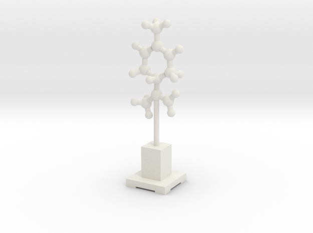 Molecule Statuette in White Natural Versatile Plastic