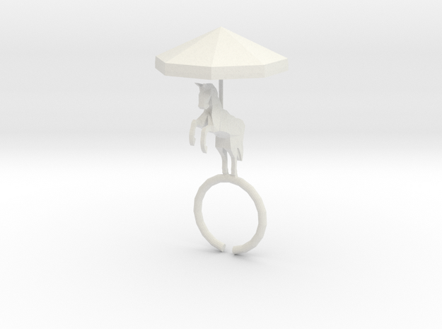 Carousel Ring in White Natural Versatile Plastic