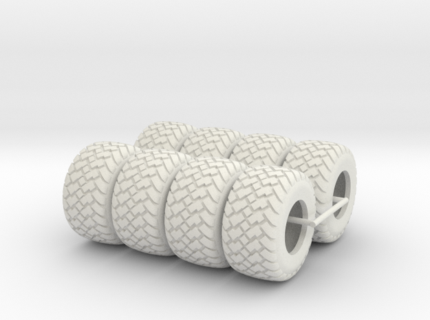 1/64 600/50x22.5 Ag Tires  in White Natural Versatile Plastic