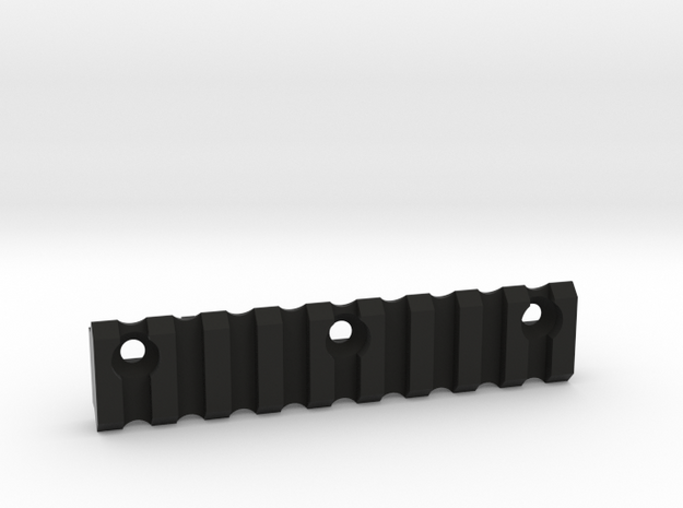 9 slot Keymod side Picatinny rail in Black Natural Versatile Plastic