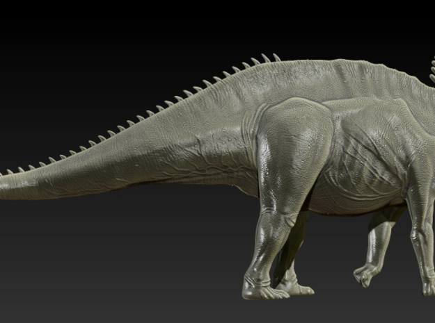 1/72 Amargasaurus - Walking 2 in Smooth Fine Detail Plastic