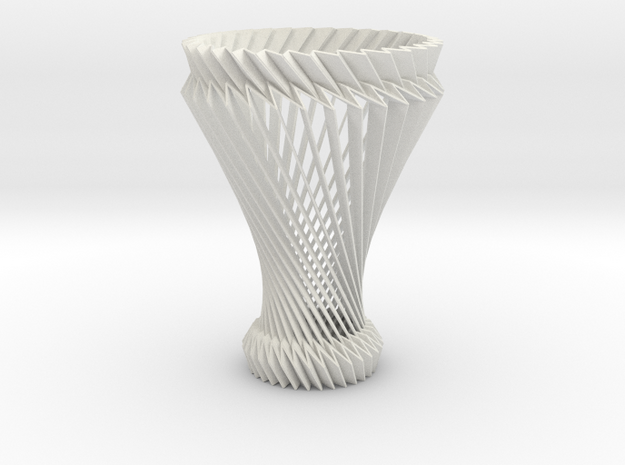Hyperboloid Decorative Lamp V2 in White Natural Versatile Plastic