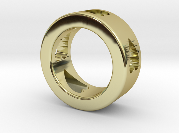 LOVE RING Size-4 in 18k Gold Plated Brass
