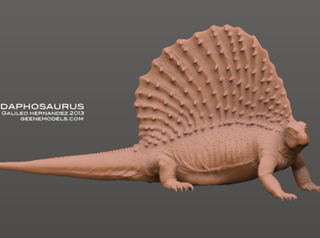 Edaphosaurus 1:20 scale in White Natural Versatile Plastic