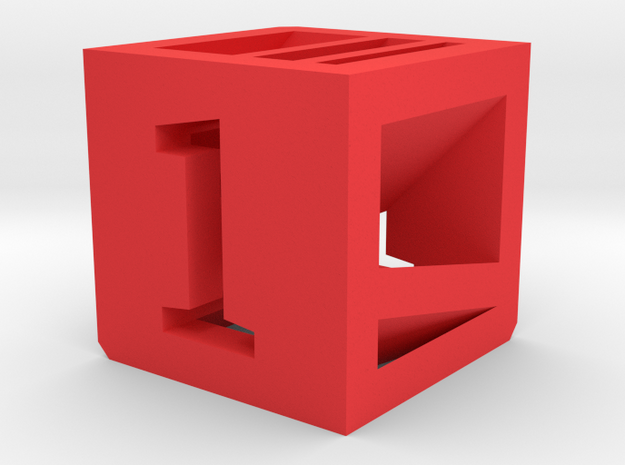 Photogrammatic Target Cube 1 in Red Processed Versatile Plastic