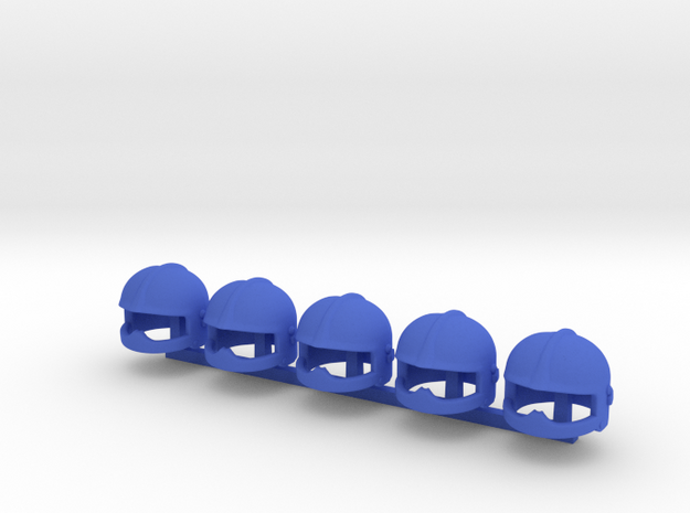 5 x European Fire Helmet V (tbn) in Blue Processed Versatile Plastic