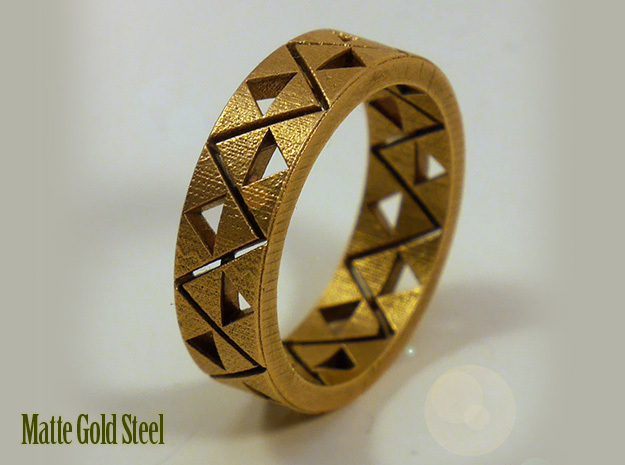 Triforce Ring Size 11.5 in Natural Bronze