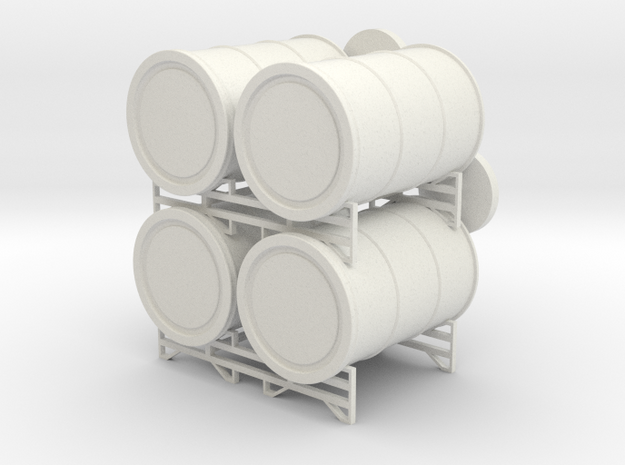 Drum Stack Deck Accessory in White Natural Versatile Plastic: 1:18
