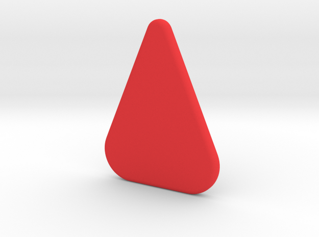 Guitar Pick 2mm  Traditional Style in Red Processed Versatile Plastic