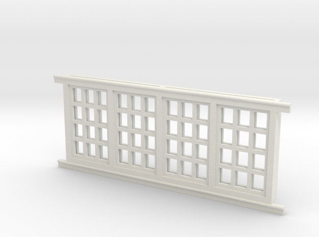 Red Barn Window Group C (1) - 72:1 Scale in White Natural Versatile Plastic