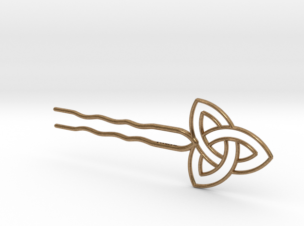 Hairpin - Celtic Knot in Natural Brass
