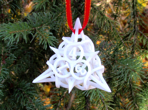 Thorn d4 Ornament in White Natural Versatile Plastic
