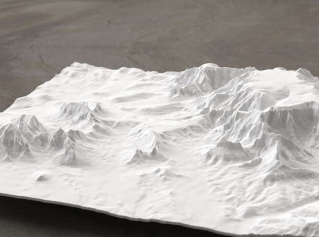 8'' Sedona Terrain Model, Arizona, USA in White Natural Versatile Plastic