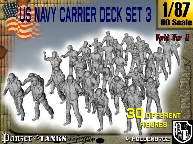 1/87 US Navy Carrier Deck Set 3 in Tan Fine Detail Plastic