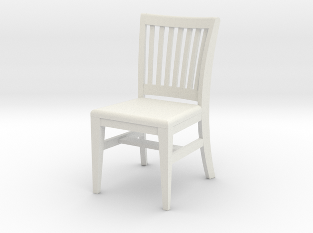 1:24 Courtroom Chair in White Natural Versatile Plastic