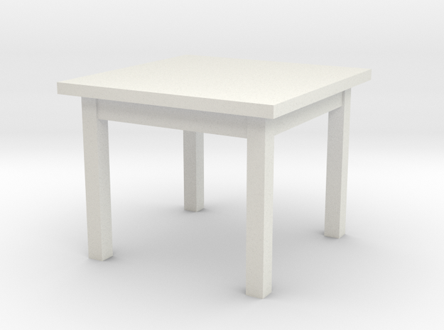 1:48 Table 38x38x30(NotFullSize) in White Natural Versatile Plastic