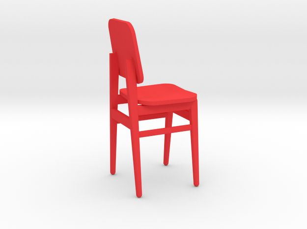Miniature Chair in Red Processed Versatile Plastic