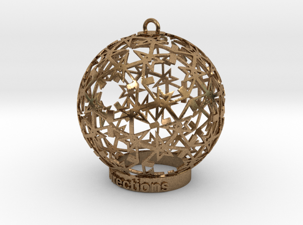 Directions Ornament for lighting in Natural Brass