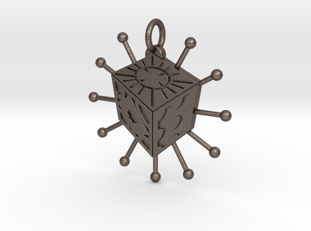 Hellraiser Lament Configuration Pendant in Polished Bronzed Silver Steel