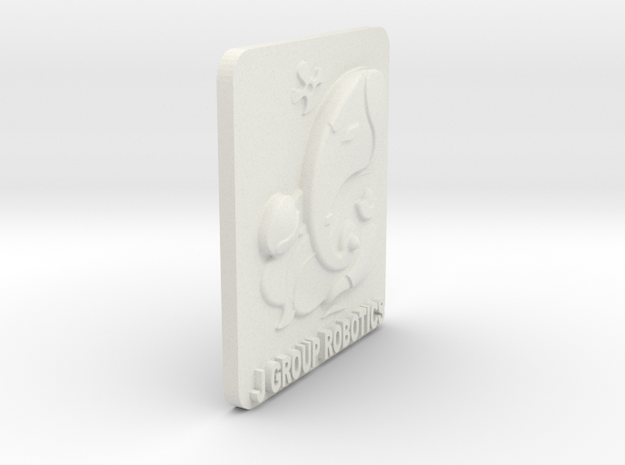 3D Printed Good Luck Ganesha in White Natural Versatile Plastic