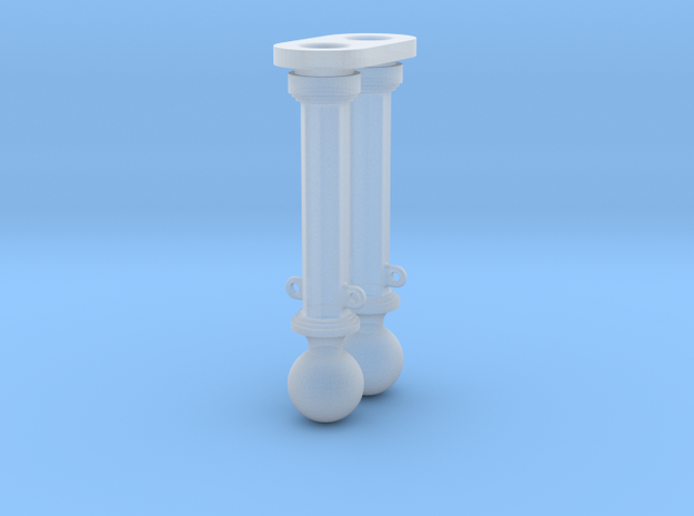 METAL HEX AND BALL BOLLARD in Smooth Fine Detail Plastic