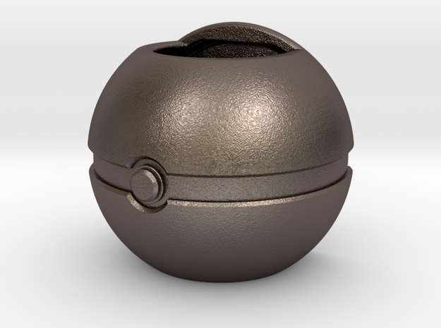 Pokeball Mug (4in diameter) in Polished Bronzed Silver Steel