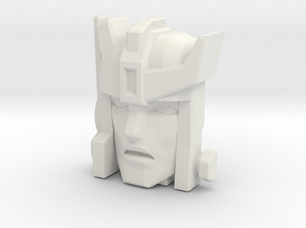 Autobot-X / Autobot Spike Face (Titans Return) in White Natural Versatile Plastic