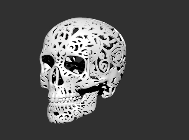 Mini Skull v2 - 25mm in Clear Ultra Fine Detail Plastic