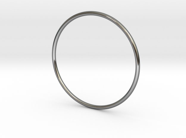 Slim simplicity bangle in Fine Detail Polished Silver