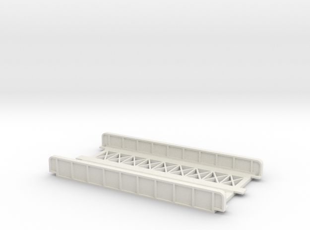 STRAIGHT 110mm DOUBLE TRACK VIADUCT in White Natural Versatile Plastic