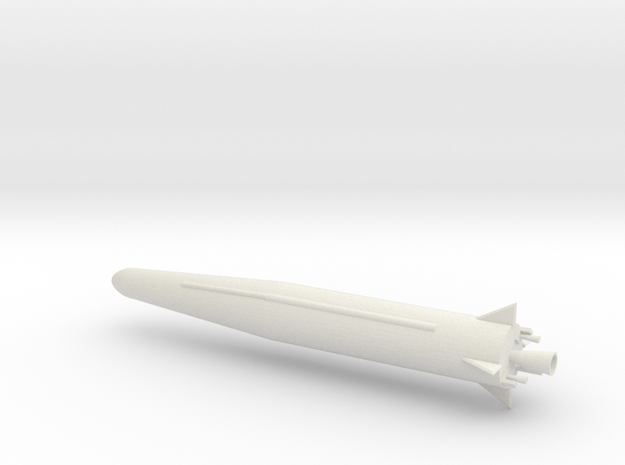 1/110 Scale Thor Missile in White Natural Versatile Plastic