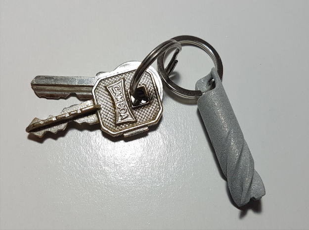 EndMill Keychain in Gray PA12
