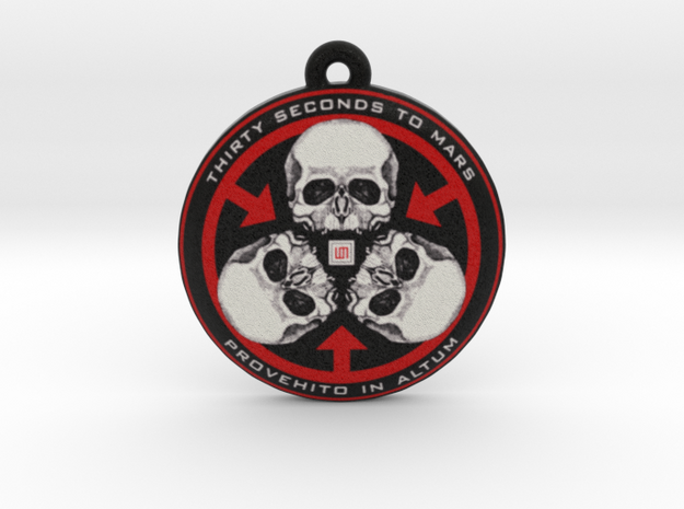 Thirty Seconds To Mars Logo Pendant / Ornament in Full Color Sandstone