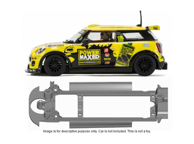 S17-ST4 Chassis for Scalextric Mini F56 SSD/STD in Black Natural Versatile Plastic