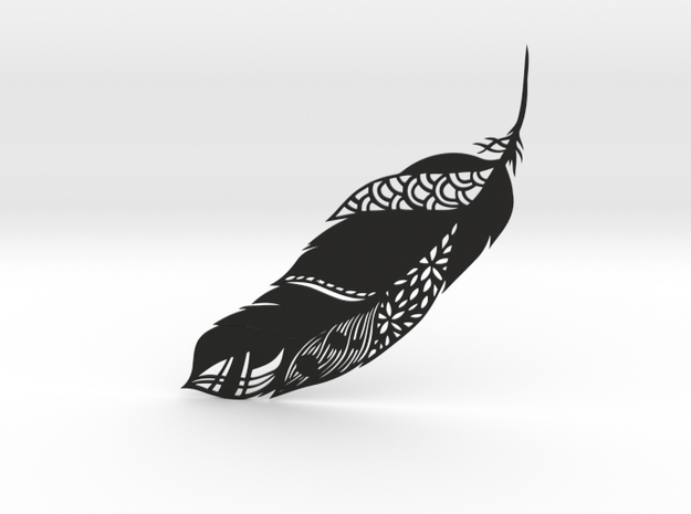 Feather Ornate in Black Natural Versatile Plastic