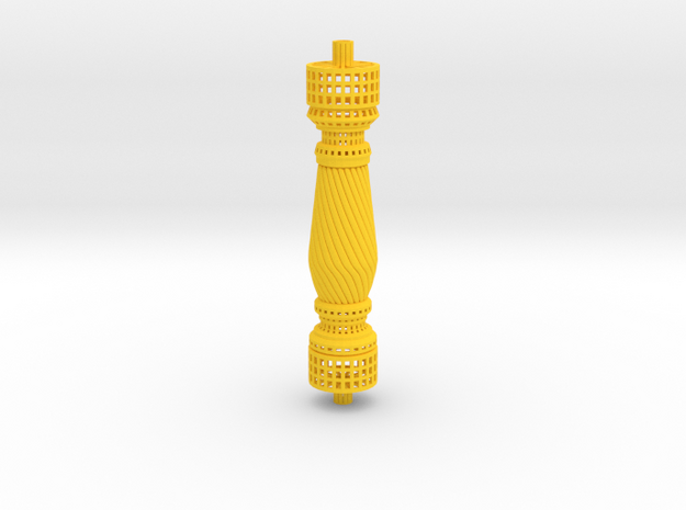 Baluster Carved1 in Yellow Processed Versatile Plastic