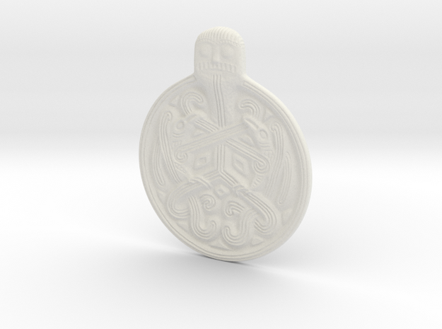 Odin Medallion in White Natural Versatile Plastic