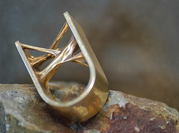 Synapse Ring in Polished Bronze: 8 / 56.75