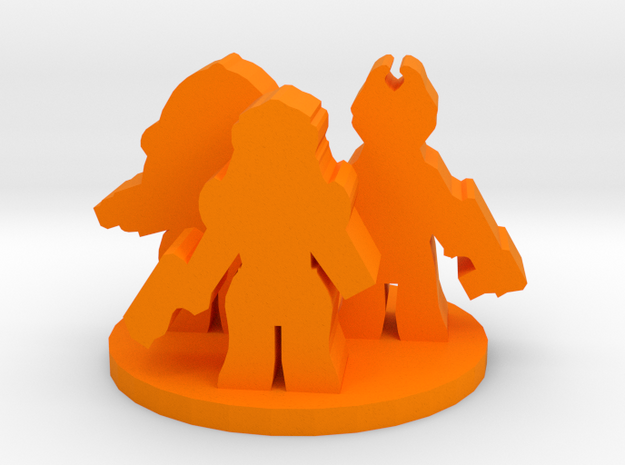 Game Piece, Alien Mercenaries in Orange Processed Versatile Plastic