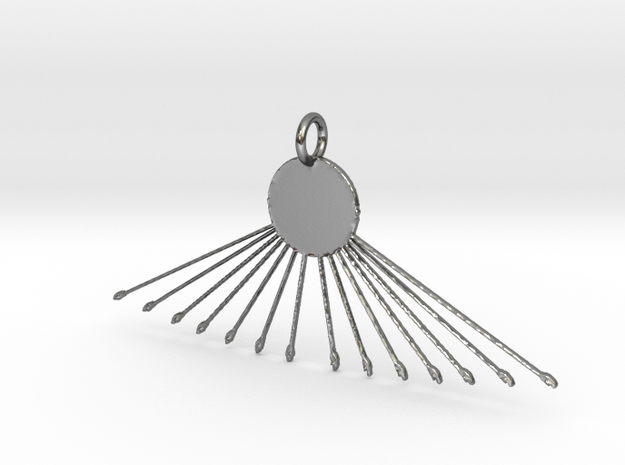 Aten Pendant in Polished Silver