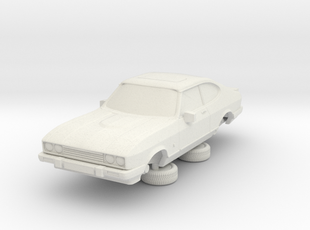 1-87 Ford Capri Mk3 Standard in White Natural Versatile Plastic