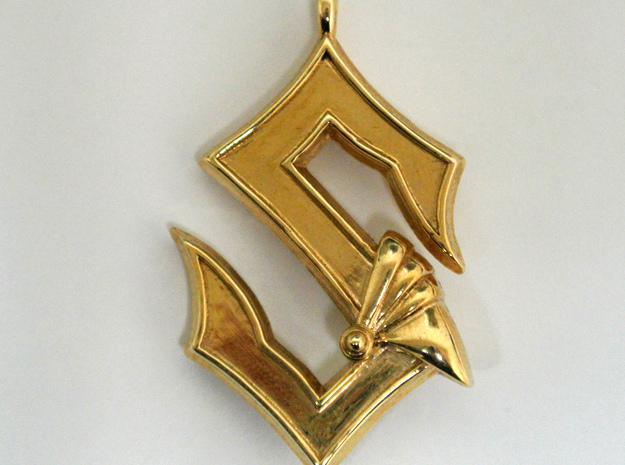 Sabaton Pendant in Polished Gold Steel
