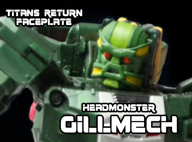 Headmonster Gillmech Face (Titans Return) in Tan Fine Detail Plastic