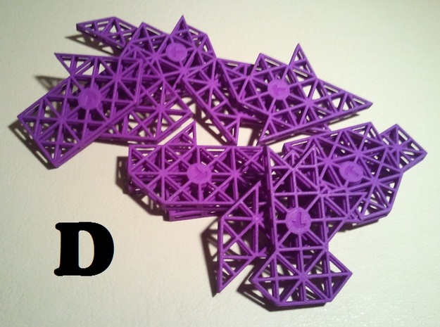 Ptarmigan Puzzle (Set D) in Purple Processed Versatile Plastic