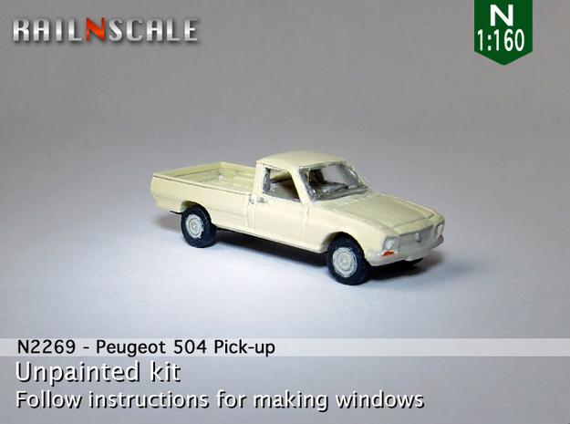 Peugeot 504 Pick-up (N 1:160) in Tan Fine Detail Plastic